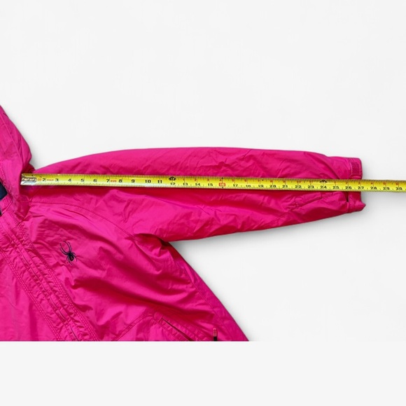 Spyder Size 16 Neon Pink Ski Jacket Puffer Coat Hooded - Picture 4 of 16